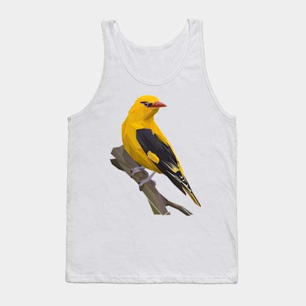 Eurasian Golden Oriole Lowpoly Art Tank Top by faagrafica